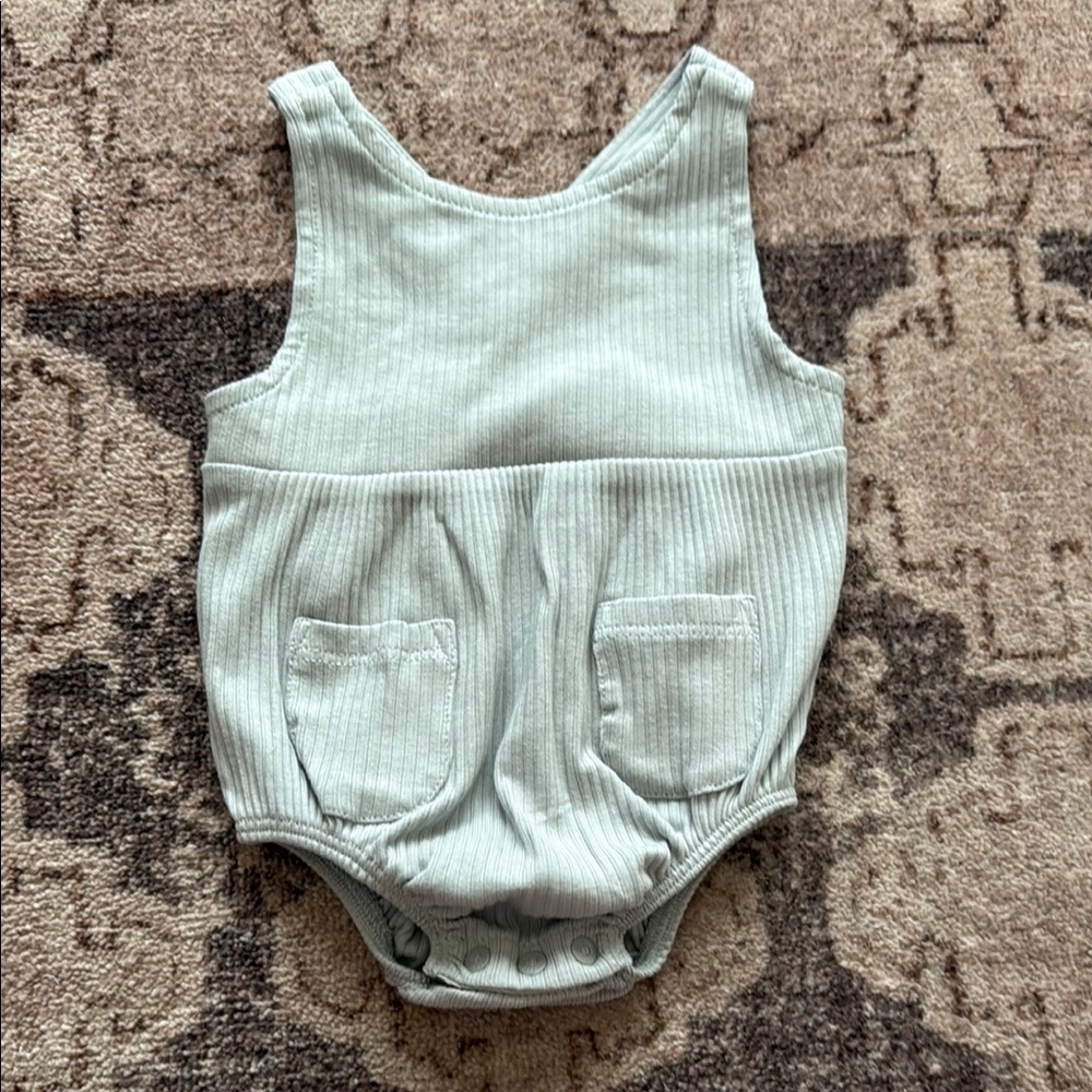 Firsts Ribbed Baby Onesie with Pockets